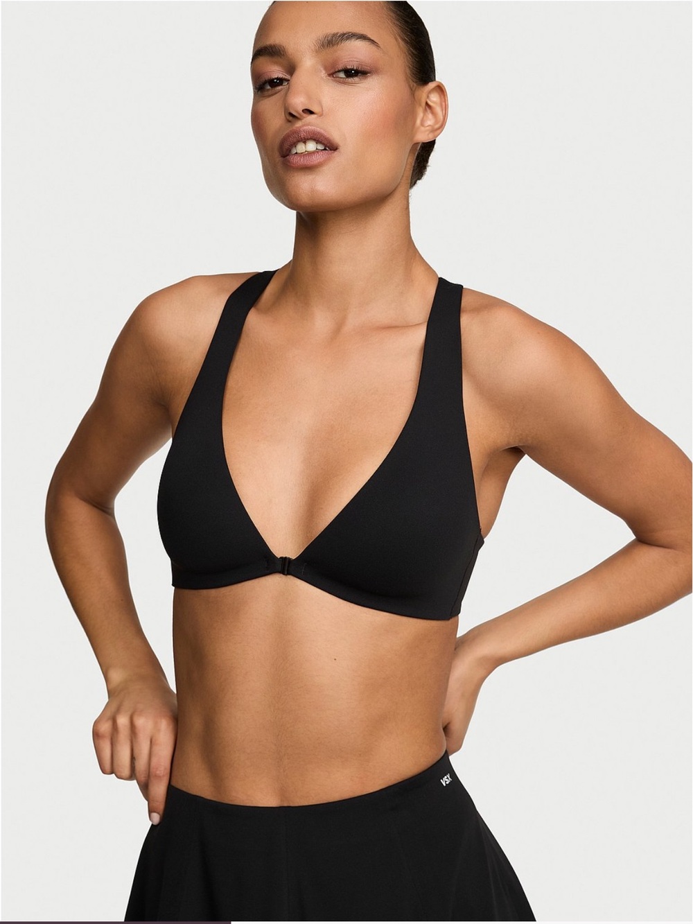 NWT Victoria’s Secret Pink Elevate Triangle Plunge Front Close Sports Bra Size M